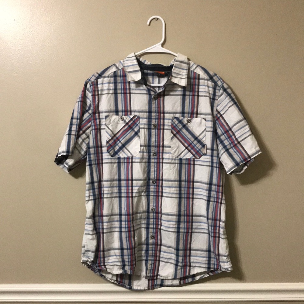 Merrell Plaid Button Up Short Sleeve Shirt